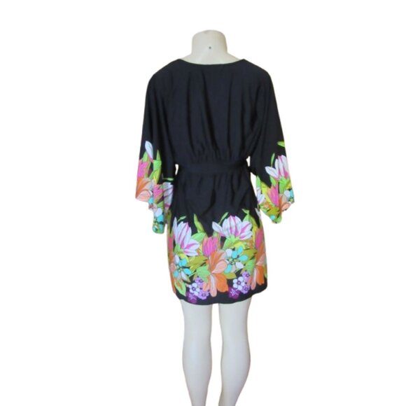 Trina Turk Bouquet Floral Tunic Coverup Dress Size S - Picture 9 of 9